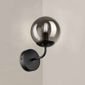 Brilagi - MALIVA fali lámpa 1xE14/15W/230V fekete/füstszínű