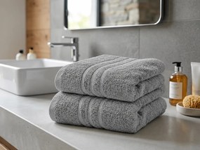 Comfort világosszürke törölköző 50 x 100 cm, 100% pamut