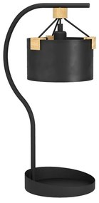 Eglo 39946 Potosi asztali lámpa, nátronpapír lámpaburával és fa részletekkel, zsinórkapcsolóval, fekete, E27 foglalattal, max. 1x40W, IP20
