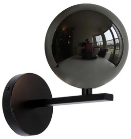 Fali lámpa KAMA 1xG9/28W/230V fekete/füstös fekete