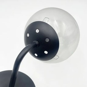 Brilagi - Fali lámpa MALIVA 1xE14/15W/230V fekete/átlátszó