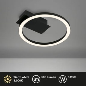 Briloner 3778-015 - LED mennyezeti lámpatest FRAME LED/5W/230V átm. 20 cm fekete