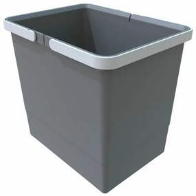 Fogantyús szemetes 15 l, szürke