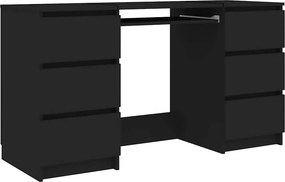 vidaXL fekete szerelt fa íróasztal 140 x 50 x 77 cm