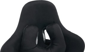Irodai/gamer szék, fekete Velvet szövet, teherbírás 150 kg, SALOP