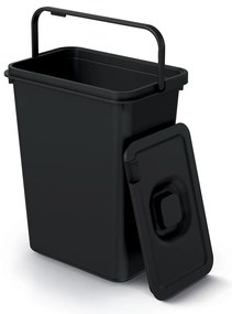 Függő szemetes, 10 l, fekete
