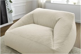 Krémszínű műszőrme babzsákfotel Lilibet – Bobochic Paris