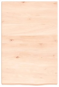 kezeletlen tömör tölgyfa fali polc 40x60x(2-4) cm