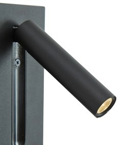 Modern fekete fali lámpa LED-del - Plaza