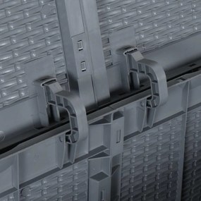 vidaXL szürke PP rattan kerti tárolóláda 180 L