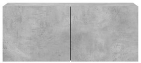 betonszürke falra szerelhető TV-szekrény 100 x 30 x 41 cm