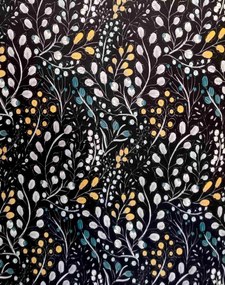 Fali tapéta színes mezei virágok levelek