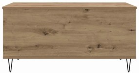 Dohányzóasztal kézműves tölgy 90 x 44.5 x 45 cm Faanyag