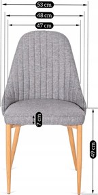 Szék szürke színben. TORINO