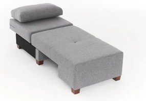 3 személyes kanapéágy Perenna Linen - Szürke