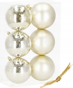 Karácsonyfa Bombák 10cm Karácsonyfa Bomba 6DB-OS Törhetetlen Medál Szett