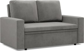 Zeus kanapé, bársony, hab töltet, egyenes kartámasz, világosszürke