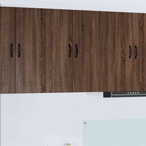 Fali konyhaszekrény 2 pcs Barna Tölgy 30 x 31 x 80 cm Faanyag