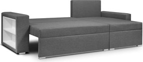 PAVEL Kinyitható sarokkanapé Szürke/krém