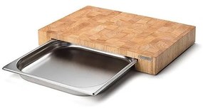 Continenta C4027 - Konyhai vágódeszka tálcával, 48x32,5 cm, gumifa