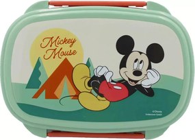 Disney Mickey szendvicsdoboz és evőeszköz szett zöld