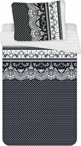 Polipamut ágyneműhuzat 2 ágyra CANZONE BLACK, fekete Ágyneműhuzat mérete: 2 db 70 x 90 cm | 2 db 140 x 200 cm