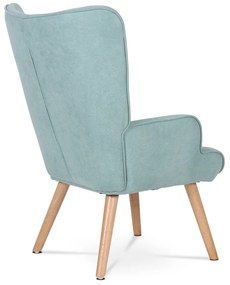 Fotel BLUE2, türkiz, lábtartóval