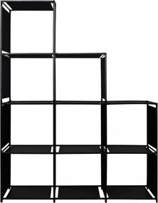 szövet lépcsős díszpolc 130 x 45 x 170 cm