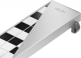 Mexen Flat M13 2 az 1-ben burkolat vonalmenti folyókához 90 cm, inox - 1019090