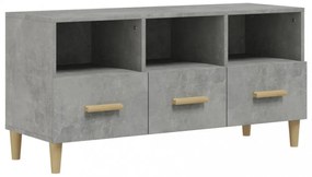 betonszürke szerelt fa TV-szekrény 102 x 36 x 50 cm