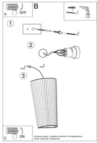 Fali lámpa LANA 1xE27/60W/230V