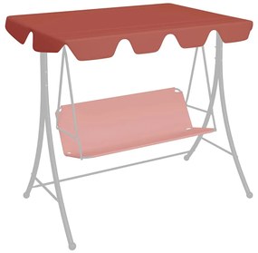 terrakotta csere ponyva kerti hintaágyhoz 150/130 x 105/70 cm