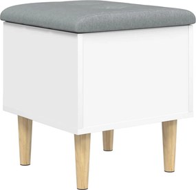 vidaXL fehér szerelt fa tárolópad 42 x 42 x 46 cm
