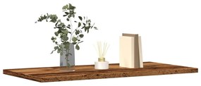 4 db antik fa színű szerelt fa fali polc 60 x 30 x 1,5 cm
