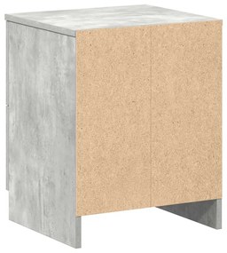2 db betonszürke éjjeliszekrény 2 fiókkal 40x36x50 cm