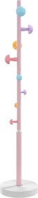 vidaXL rózsaszínű porszórt vas ruhafogas 172 cm