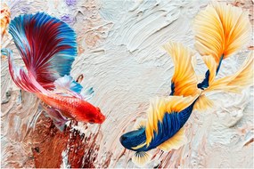 Kép - harcoló hal (90x60 cm)