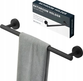 Fürdőszobai Törölközőtartó Tartó Egyenes 40CM Delvant Esvan Fekete