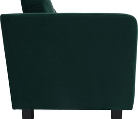Teljesen kárpitozott heverő, smaragd szövet, LUANA
