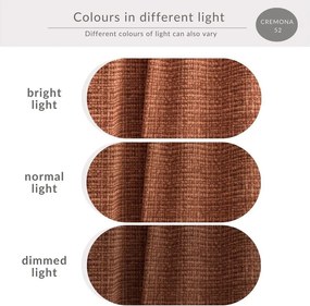 Rézszínű zsenília sarokkanapé (bal oldali-L alakú) Kirou – Maison de Rêve