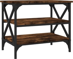 vidaXL füstös tölgy színű szerelt fa kisasztal 55x38x45 cm