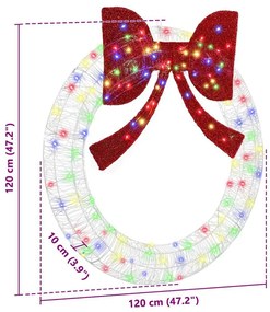 Koszorú 150 LED-del Sokszínű 120 cm Akril