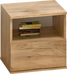 Éjjeliszekrény, tölgy craft arany, DOLI
