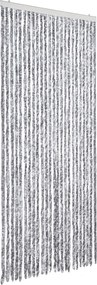 vidaXL fehér és szürke zsenília rovarfüggöny 100 x 230 cm
