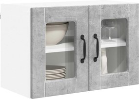 vidaXL Konyhaszekrény polcokkal Beton Szürke 60 x 31 x 40 cm Faanyag