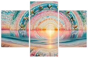 Kép – Naplemente mozaik (90x60 cm)