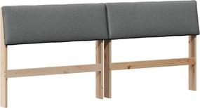 vidaXL Kárpitozott fejtámla Sötétszürke 180 cm Tömör fenyőfa