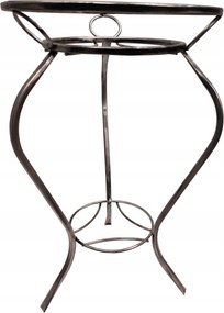 Álló fém virágágyás egy virágcseréphez