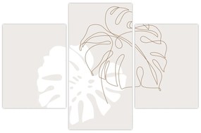 Kép - Line art monstera N⁰2 (90x60 cm)