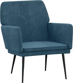 vidaXL kék bársonyfotel 62x79x79 cm